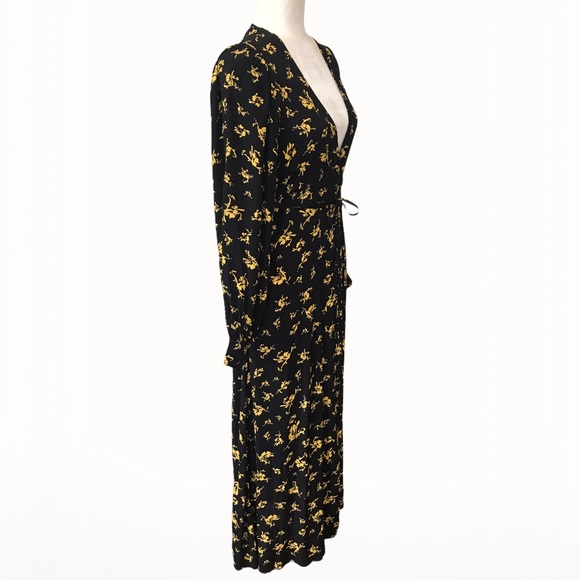 Ganni Printed Crepe Wrap Maxi Dress - Size: 2/4 - Picture 13 of 17